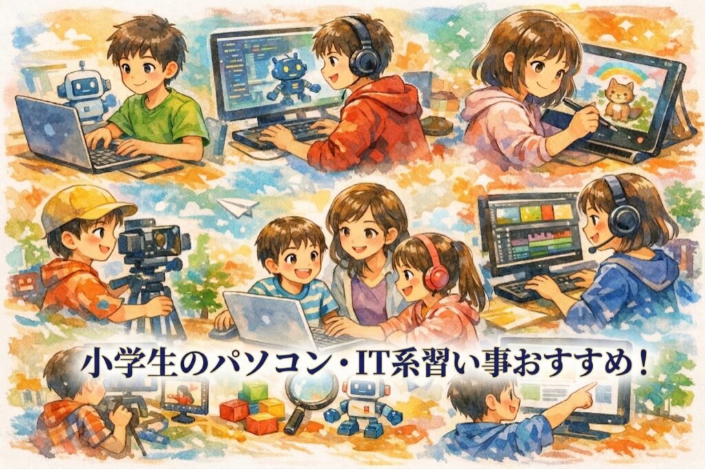 小学生のパソコン・IT系習い事おすすめ！プログラミングから動画編集まで種類・費用・選び方を解説