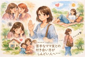 苦手なママ友との付き合い方がしんどい人へ｜疲れずに距離を保つコツと気持ちを楽にする考え方