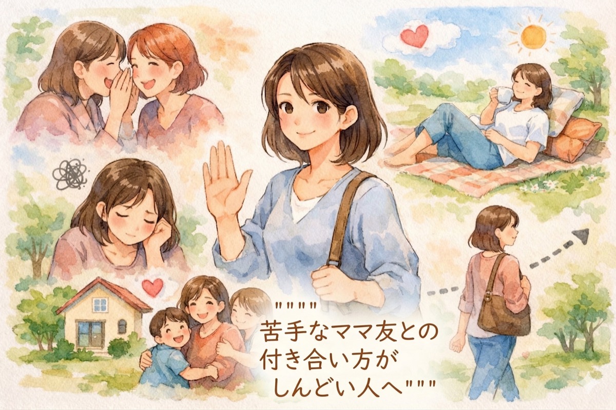 苦手なママ友との付き合い方がしんどい人へ｜疲れずに距離を保つコツと気持ちを楽にする考え方
