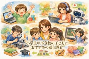 小学生の不登校の子どもにおすすめの通信教育5選！タブレット・無学年式・出席扱い対応教材を徹底比較