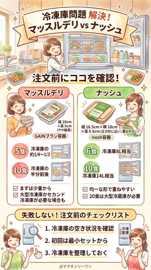 容器サイズと冷凍庫問題