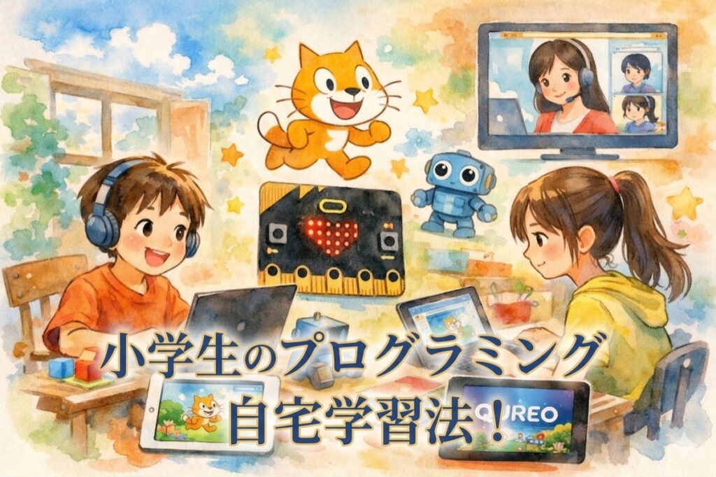 小学生のプログラミング自宅学習法！費用をかけずに効果的に学ばせる方法と無料教材まとめ