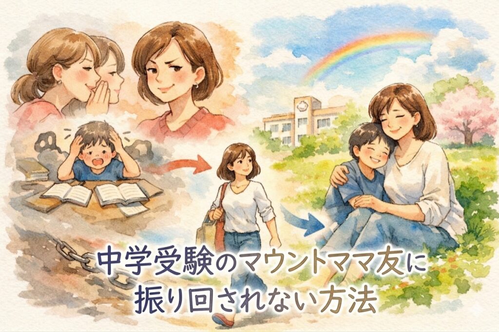 中学受験のマウントママ友に振り回されない方法｜タイプ別の対処法と受験期の心の持ち方