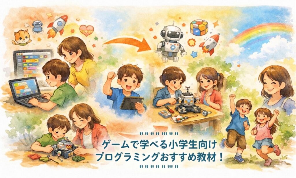 ゲームで学べる小学生向けプログラミングおすすめ教材！無料で楽しく続ける方法を徹底解説