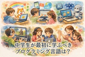 中学生が最初に学ぶべきプログラミング言語は？目的・性格別おすすめ5選と教室の選び方
