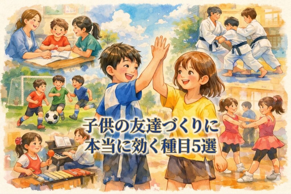 友達ができやすい習い事でコミュ力と社会性を育てる！子供の友達づくりに本当に効く種目5選