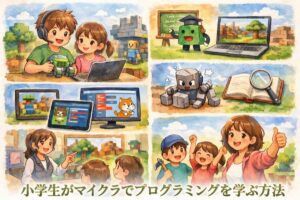 小学生がマイクラでプログラミングを学ぶ方法【教育版の使い方と学習効果を徹底解説】パソコン苦手な親でも安心