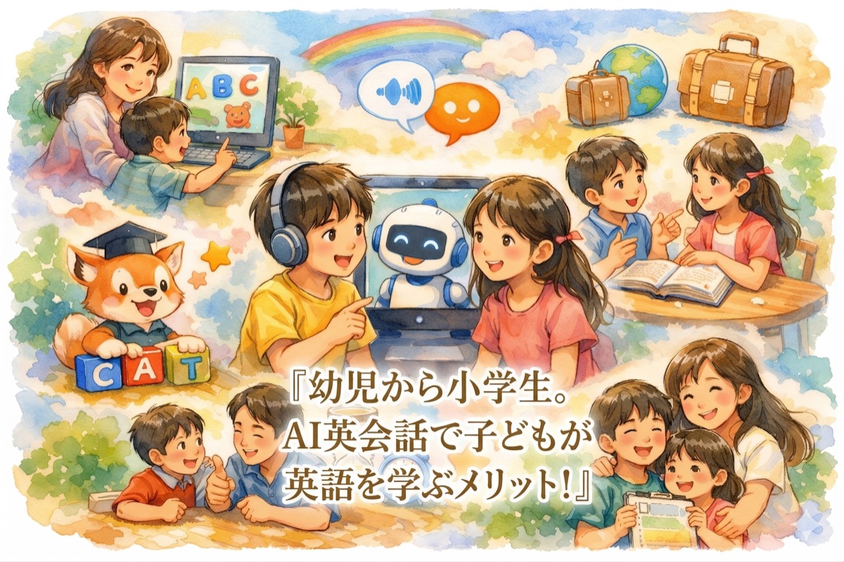 幼児から小学生。AI英会話で子どもが英語を学ぶメリット！おすすめサービスと活用法を解説【年齢別比較】