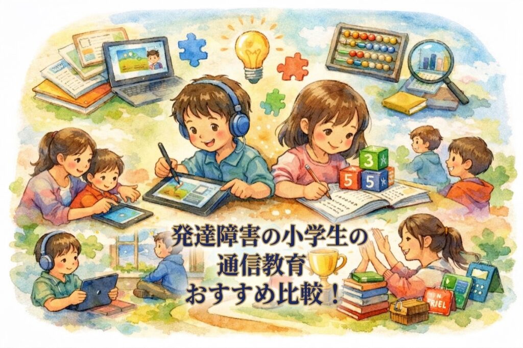 発達障害の小学生の通信教育おすすめ比較！無学年式・タブレット学習で特性に合わせた勉強法