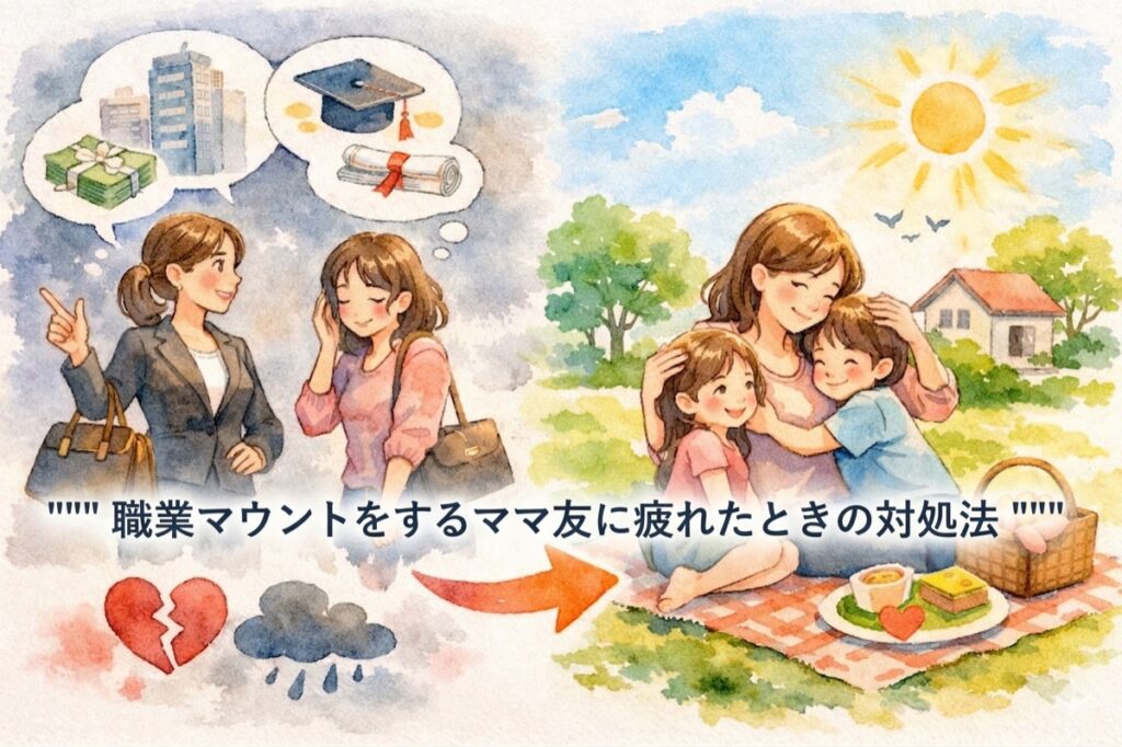 職業マウントをするママ友に疲れたときの対処法｜気にしない考え方と上手なかわし方