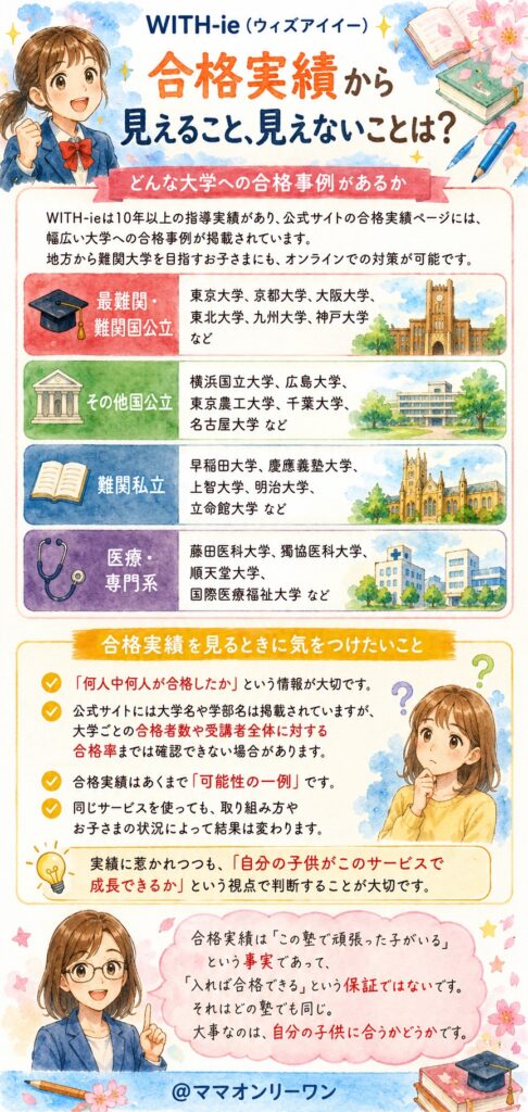 WITH-ie(ウィズアイイー)合格実績から見えること、見えないことは？