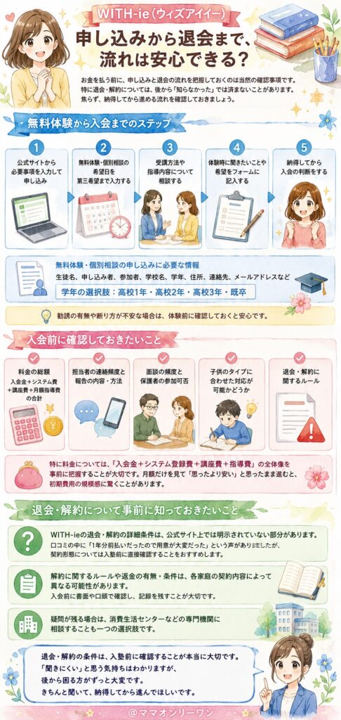 WITH-ie(ウィズアイイー) 申し込みから退会まで、流れは安心できる？