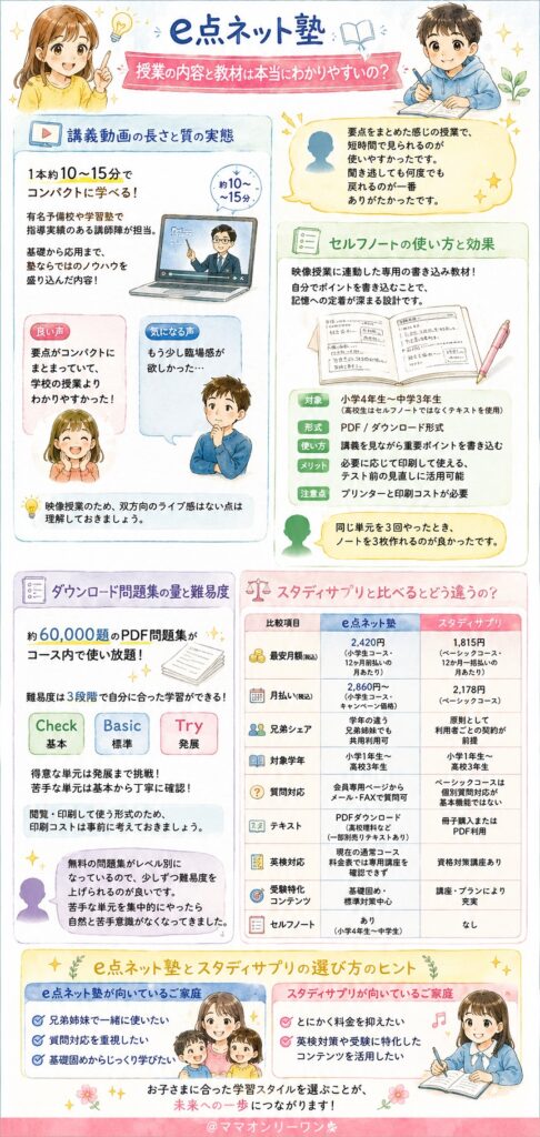 eネット塾 授業の内容と教材は本当にわかりやすいの?