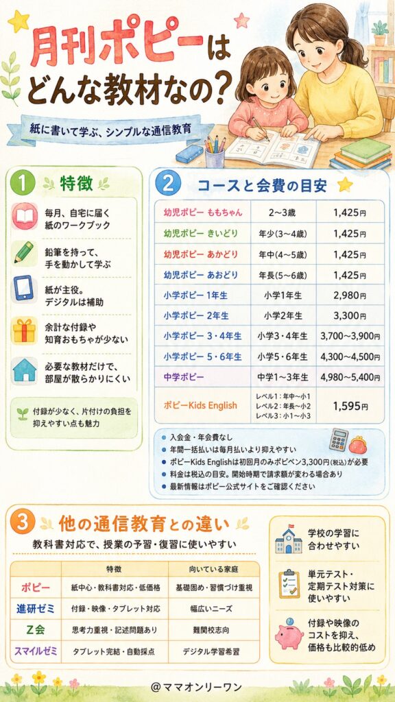 月刊ポピーはどんな教材なの?