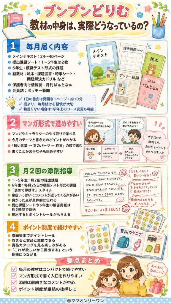 ブンブンどりむ 教材の中身は、実際どうなっているの？