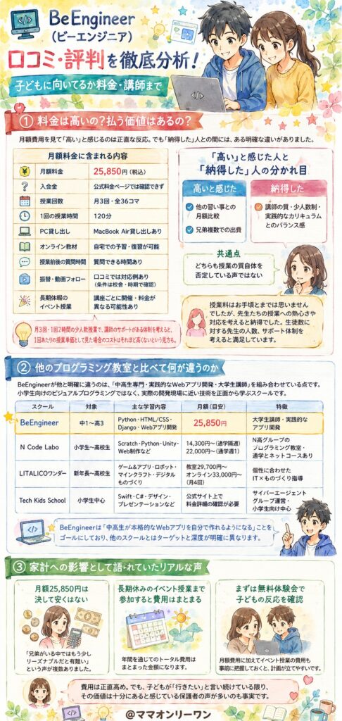 BeEngineer(ビーエンジニア) 料金は高いの？払う価値はあるの？