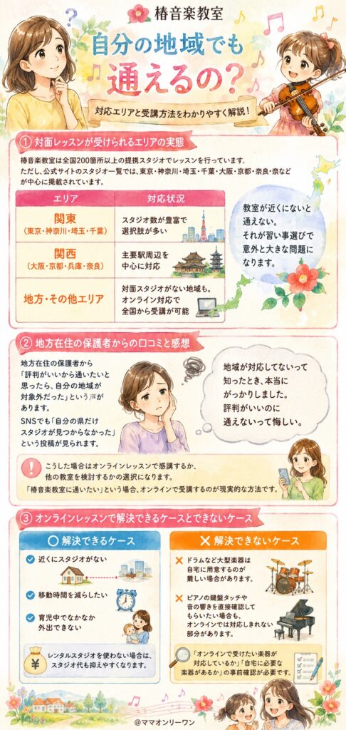 椿音楽教室 自分の地域でも通えるの？