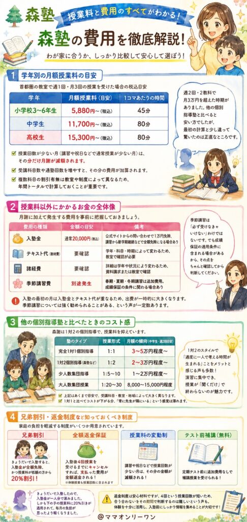 森塾の授業料は、実際いくらかかるの？