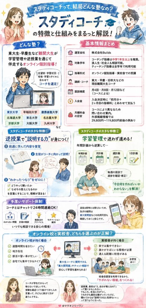 スタディコーチって、結局どんな塾なの?