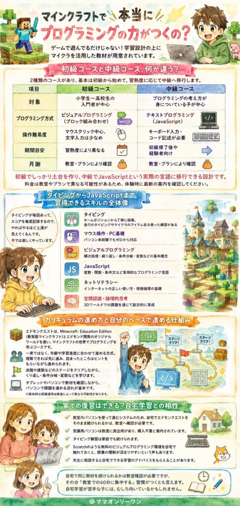 エドモンド プログラミング教室 マインクラフトで本当にプログラミングの力がつくの?