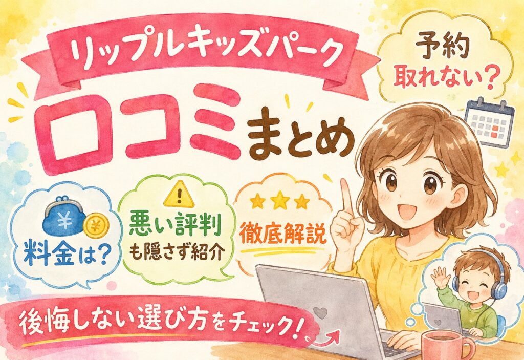 リップルキッズパーク口コミまとめ｜予約取れない？料金は？悪い評判も隠さず紹介【徹底解説】