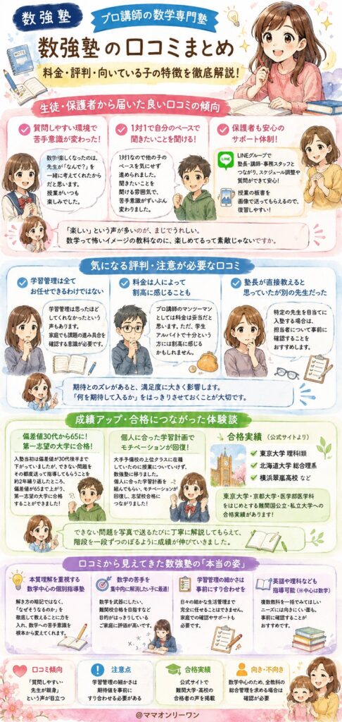 数強塾の口コミ、リアルな評判はどう？