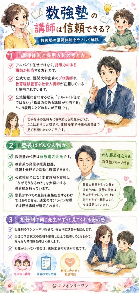 数強塾の講師は信頼できる？