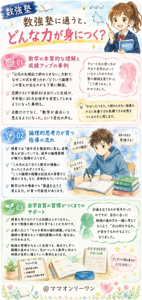 数強塾に通うと、どんな力が身につく？