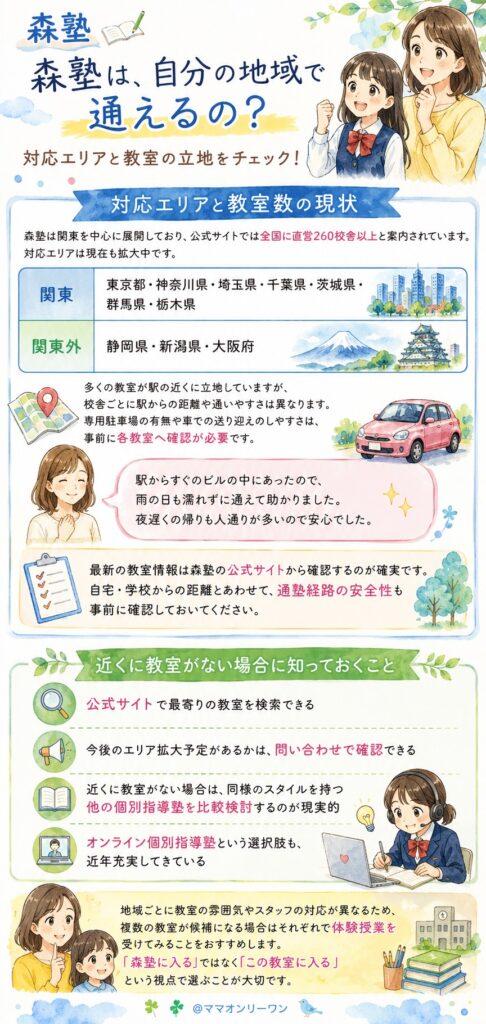 森塾は、自分の地域で通えるの？