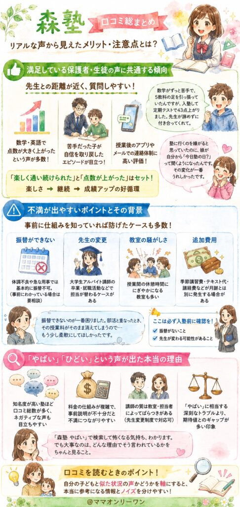森塾の口コミ、全部まとめると何がわかる？