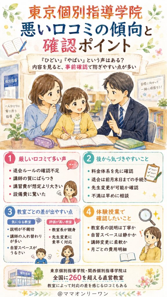 東京個別指導学院 「ひどい」「やばい」という口コミは本当なのか？