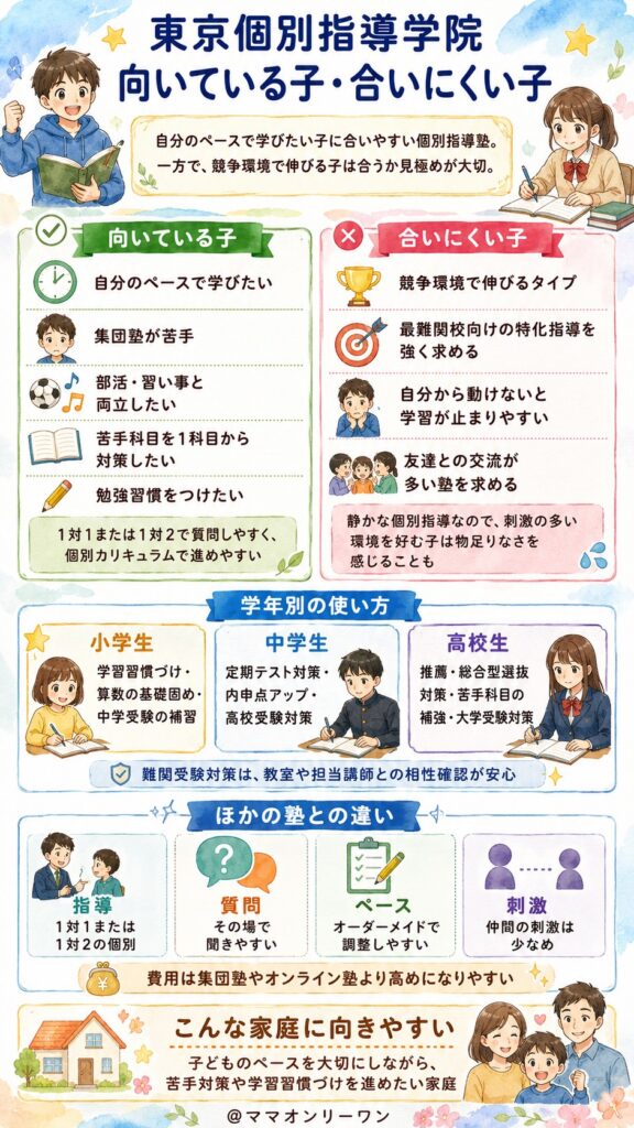 東京個別指導学院は、子供に向いている塾なのか？