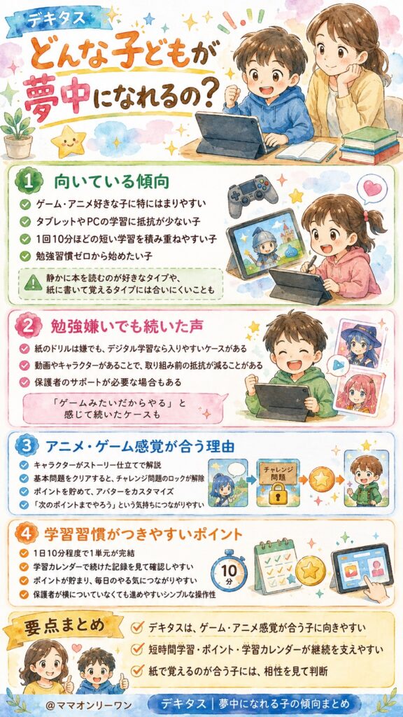 デキタス どんな子どもが夢中になれるの?
