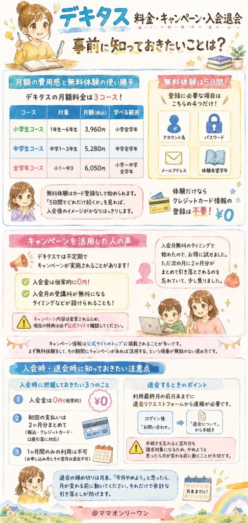 デキタス 料金・キャンペーン・入会退会、事前に知っておきたいことは?