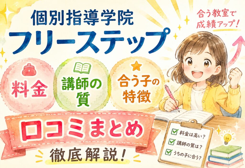 個別指導学院フリーステップの口コミまとめ｜料金・講師の質・合う子の特徴を徹底解説