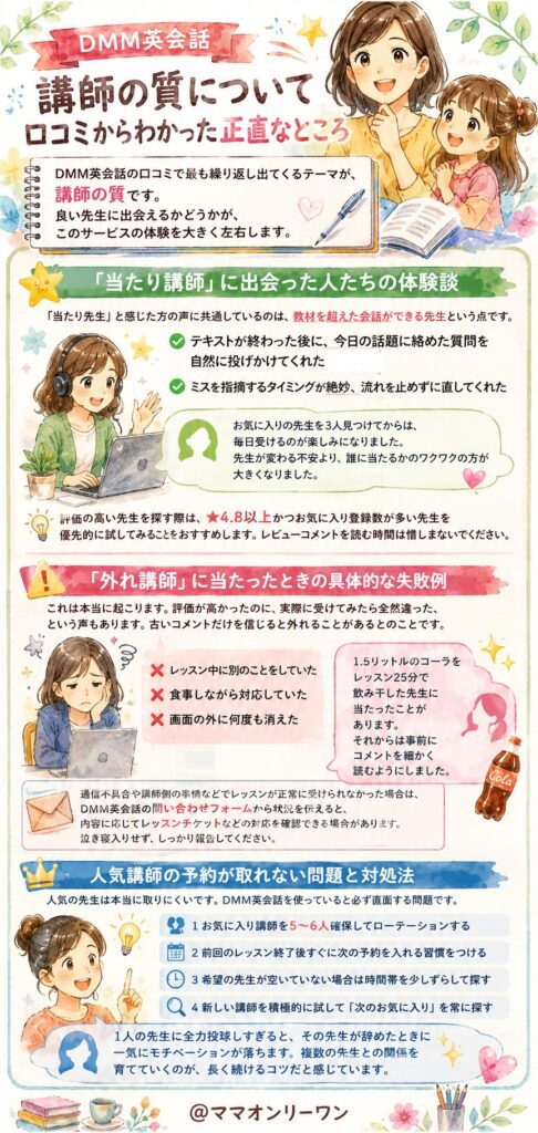 DMM英会話 講師の質について、口コミからわかった正直なところ