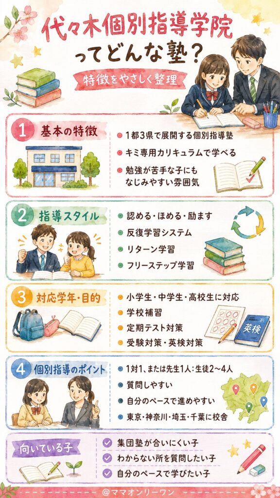 代々木個別指導学院ってどんな塾？