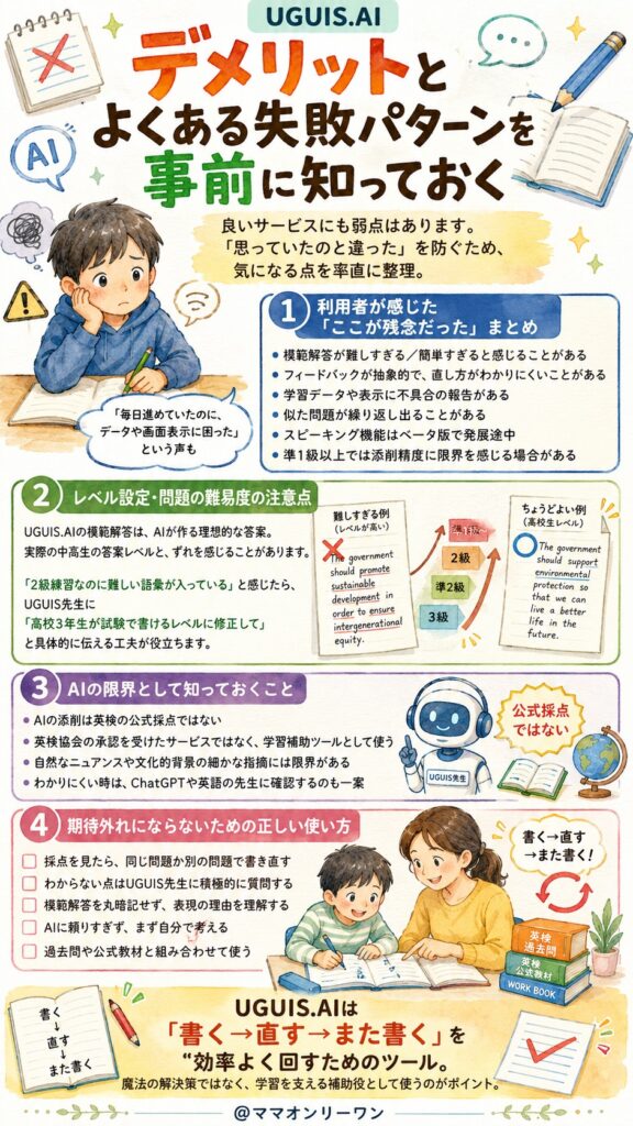 UGUIS.AIのデメリットと、よくある失敗パターンを事前に知っておく