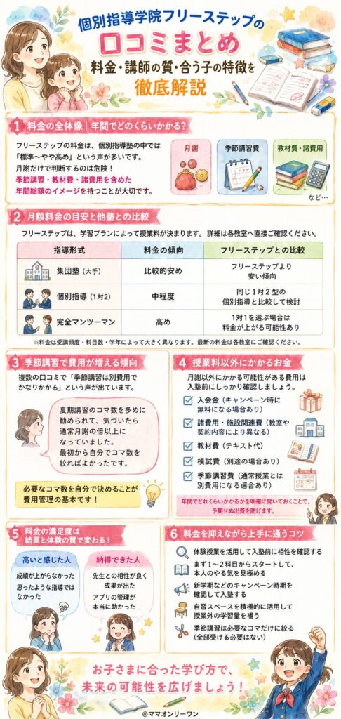 個別指導学院フリーステップ 料金は高いの？年間でいくらかかるのか正直に知りたい