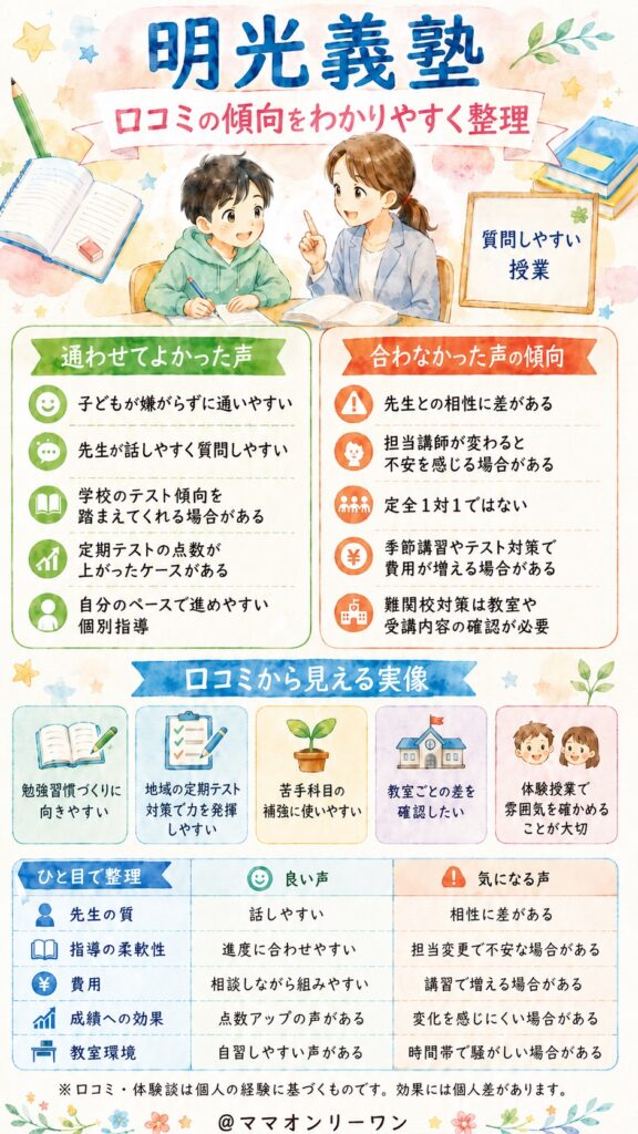 明光義塾の口コミ、正直なところどうなの？