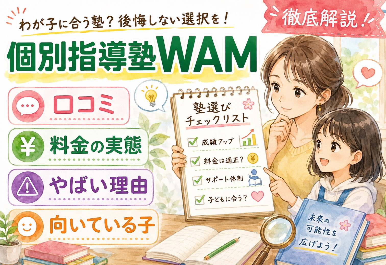 個別指導塾WAM 口コミまとめ｜料金の実態・やばいと言われる理由・向いている子を徹底解説