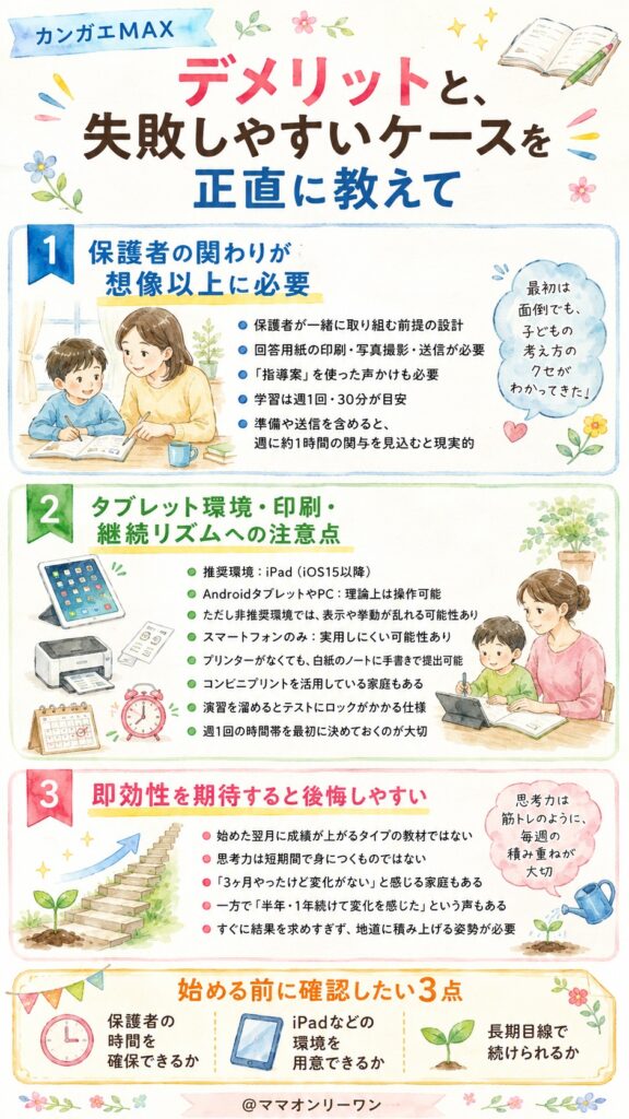 カンガエMAX デメリットと、失敗しやすいケースを正直に教えて