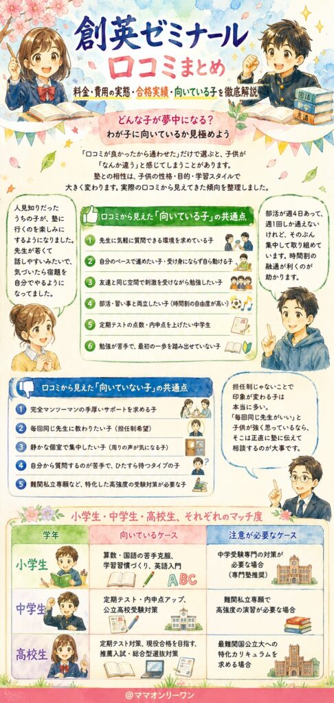 創英ゼミナール どんな子が夢中になる?わが子に向いているか見極めよう