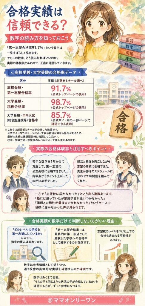 創英ゼミナール 合格実績は信頼できる?数字の読み方を知っておこう
