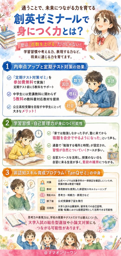 創英ゼミナール 通うことでどんな力が身につく?将来への効果を確認しよう