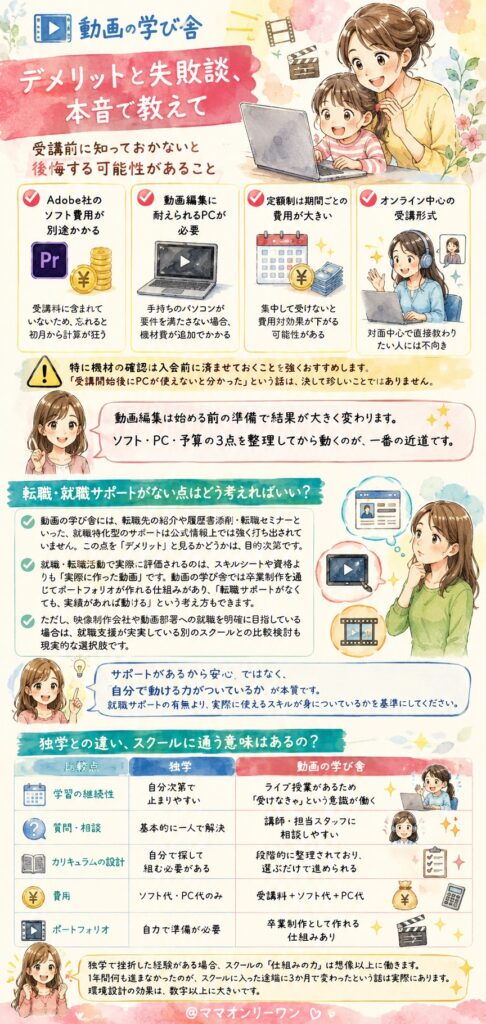 動画の学び舎 デメリットと失敗談、本音で教えて