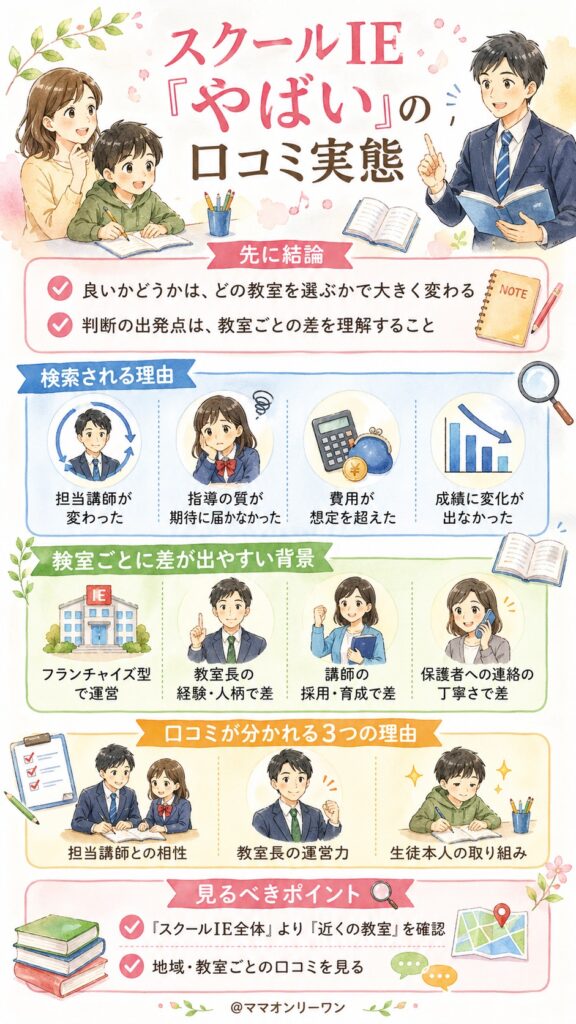 スクールIEは「やばい」って本当？口コミの実態から先に結論を出す