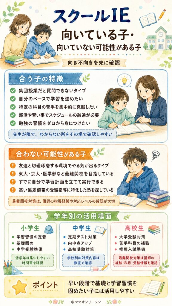 どんな子供がスクールIEに向いている？向き不向きを正直に確認