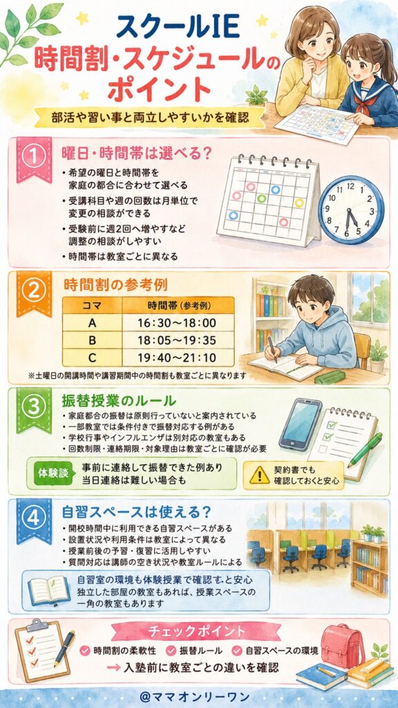 時間割・スケジュールはどうなっている？