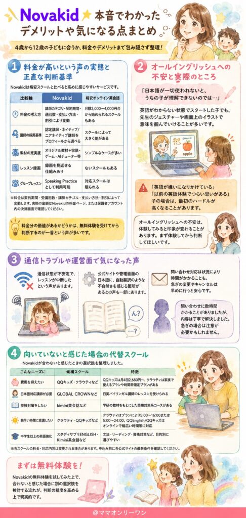NovaKid　本音で言う。Novakidのデメリットや気になる点って何？